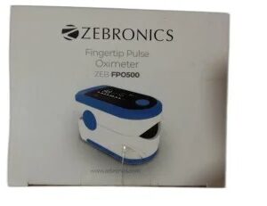Zebronics Finger Tip Pulse Oximeter Zeb FPO500 blue white