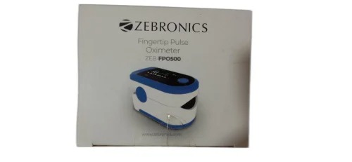 Zebronics Finger Tip Pulse Oximeter Zeb FPO500 blue white
