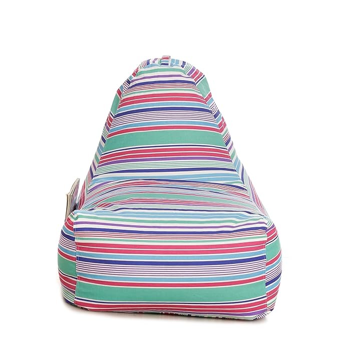 Style Homez Hackey Cotton Canvas Stripes Printed Bean Bag XL Size Cover Only
