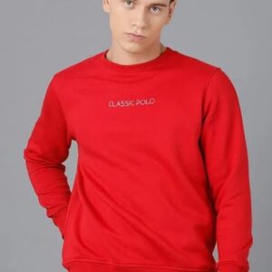Classic Polo Men Red Cotton Sweatshirt 38 CM