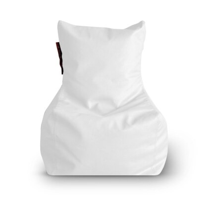 Style Homez Classic Leatherette Bean Bag L Size Chair White Color For Kids Cover Only