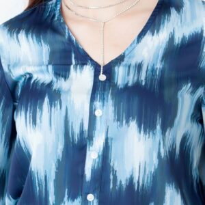 ZINK LONDON Women Printed Crop Top blue colour size L