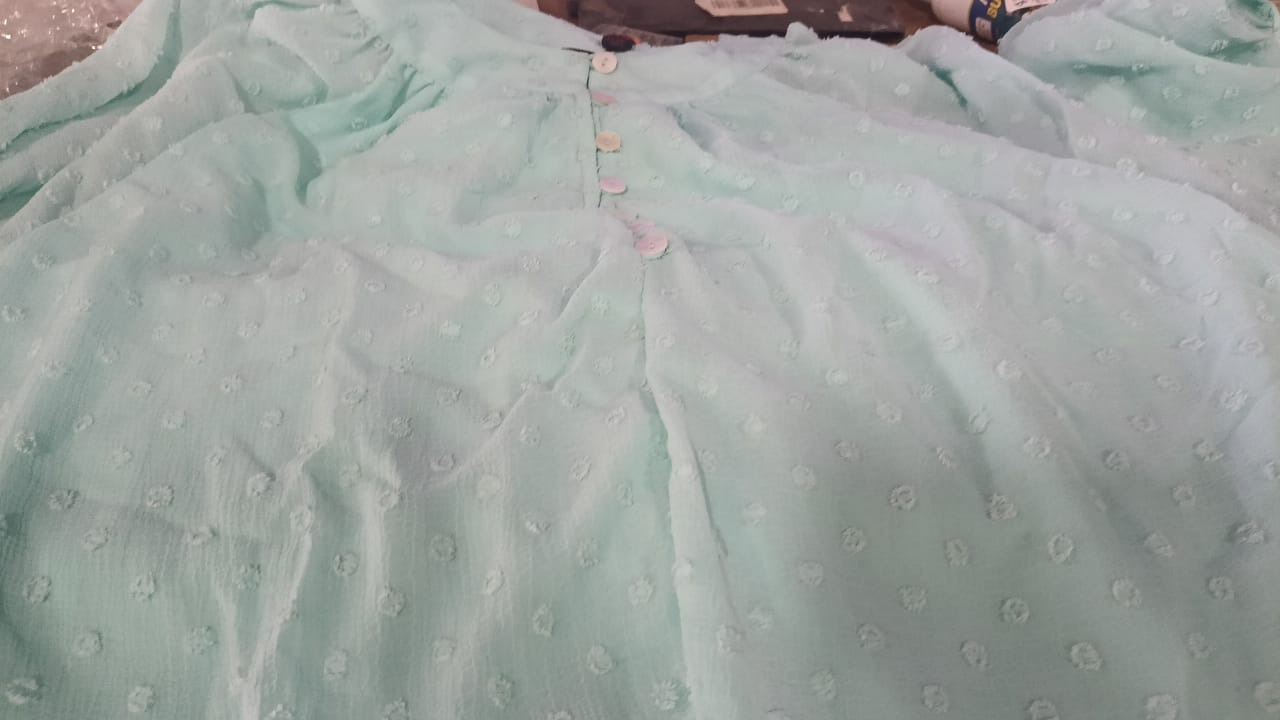 Zink women top blue colour size L