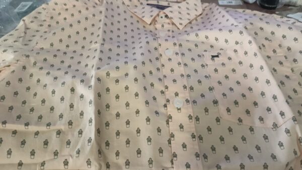 Basics men shirt pastel orange colour size