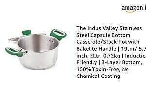 The Indus Valley Stainless Steel Stock Pot Handi Cook N Serve Bowl
