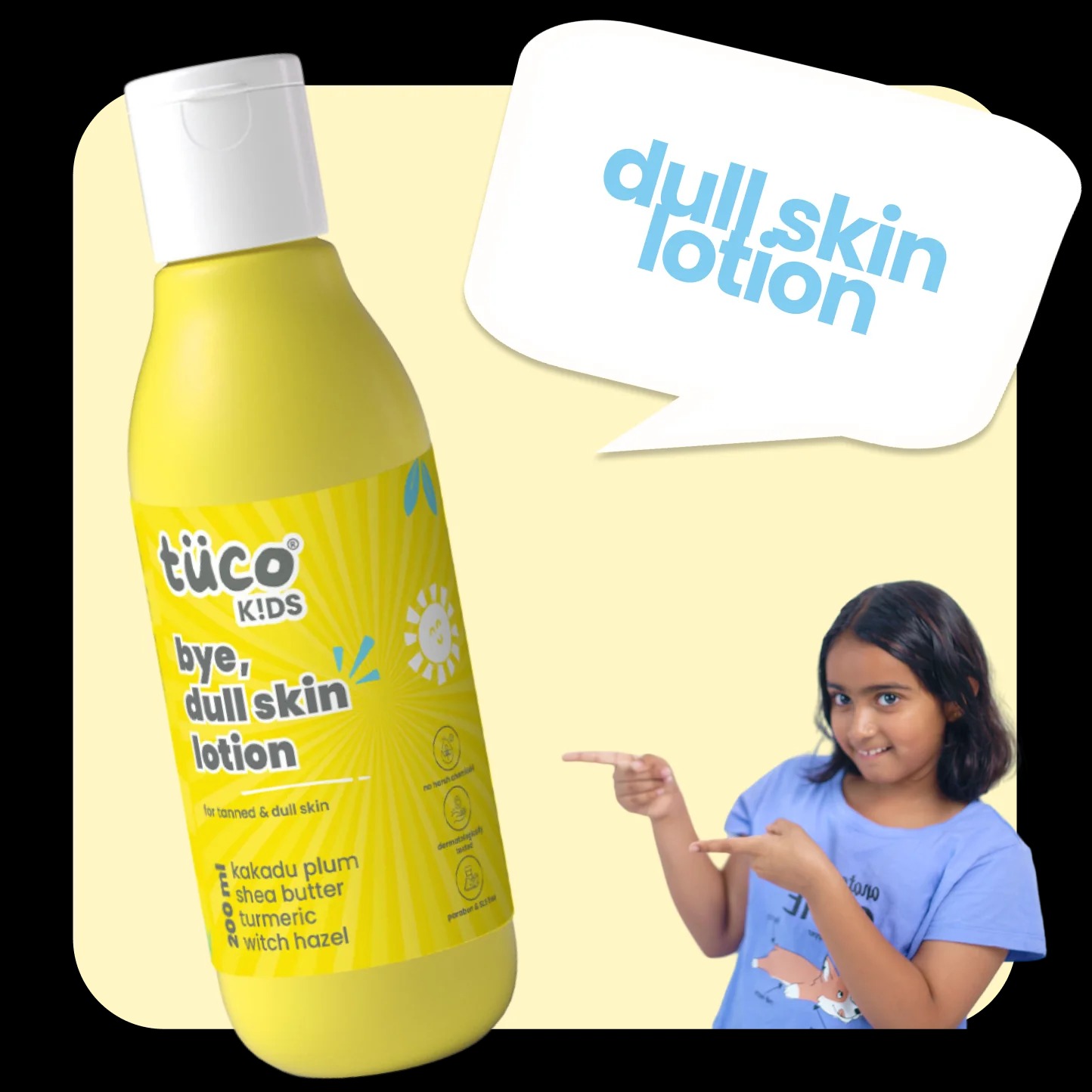 Tuco Kids Summer Dull Skin Lotion Turmeric Kakadu Plum Rosehip SLS Paraben Free 100 ml