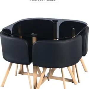 Flipkart Perfect Homes Atiu Metal 4 Seater Dining Set Finish Color Black Knock Down missing legs