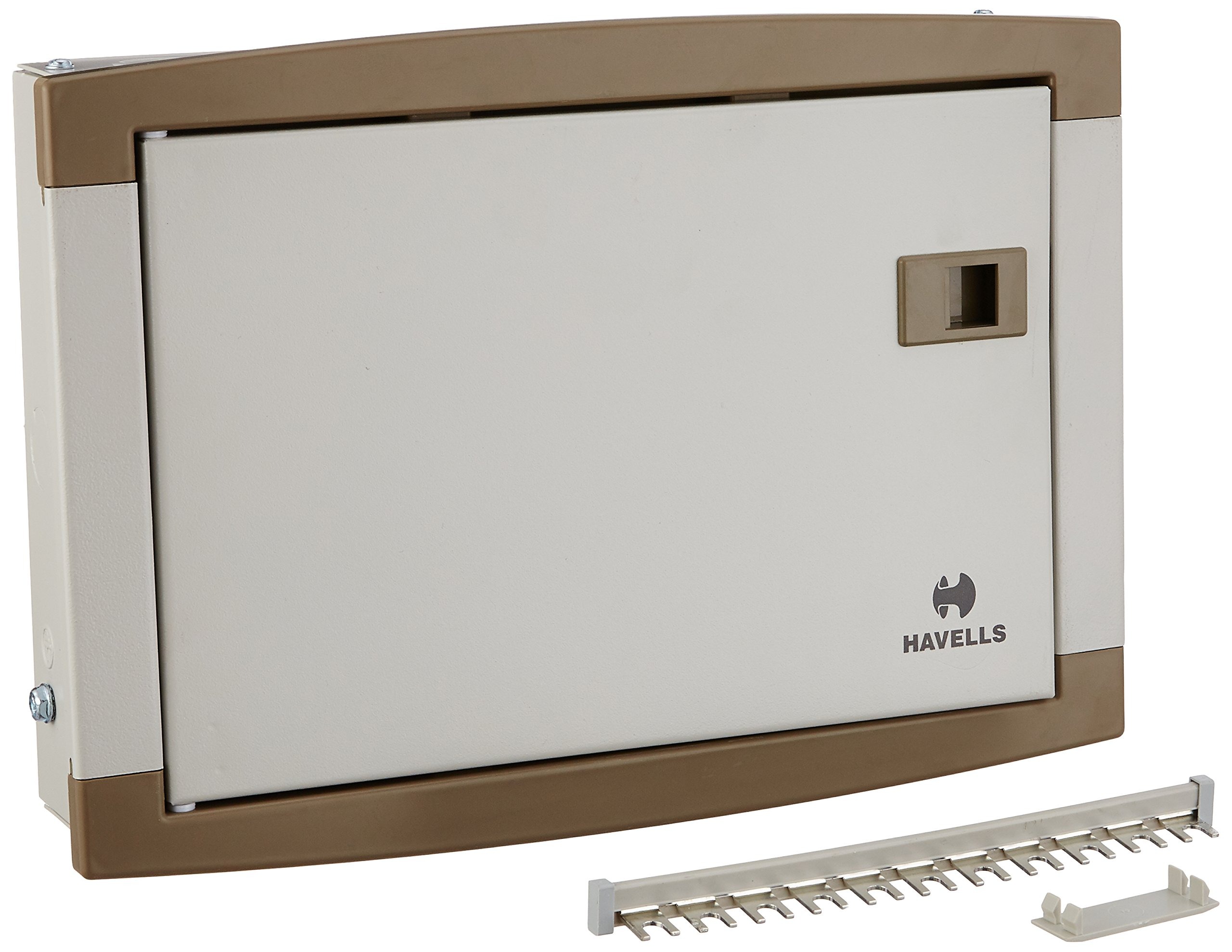 Havells Utility DB SPN DD QVE RG 4W Metal Double Door Distribution Board Grey