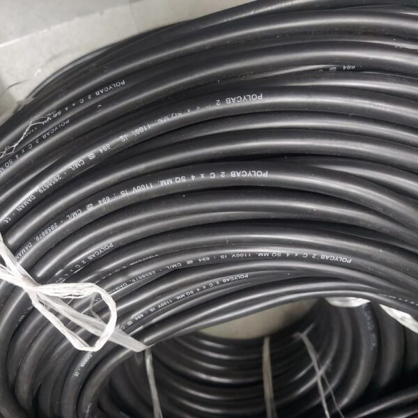 Polycab daman 1100V FR10 flexible cable 50meter black colour