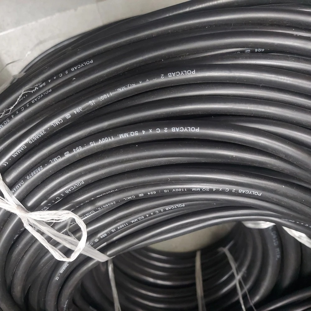 Polycab daman 1100V FR10 flexible cable 50meter black colour