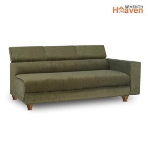 Seventh heaven 3 Seater Left Corner Sofa without legs green Chenile Molfino colour