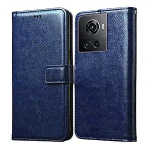 OnePlus 10R 5G Premium Leather Finish Inbuilt Pockets Stand Flip Case