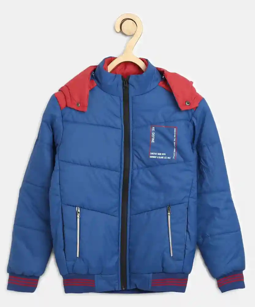 Fort Collins Boys Colorblock Padded Jacket blue colour 34 size