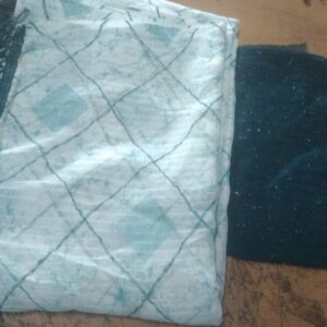 Private Label Jimmy saree off white and blue colour