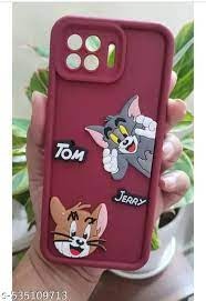 Private Lable Oppo F17 Pro Tom and Jerry Design Back Cover Maroon Colour