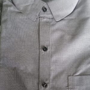 Private Lable Cotton Spread Collar Long Sleeve Shirt for Men Formal Wear Grey Colour Size 44
