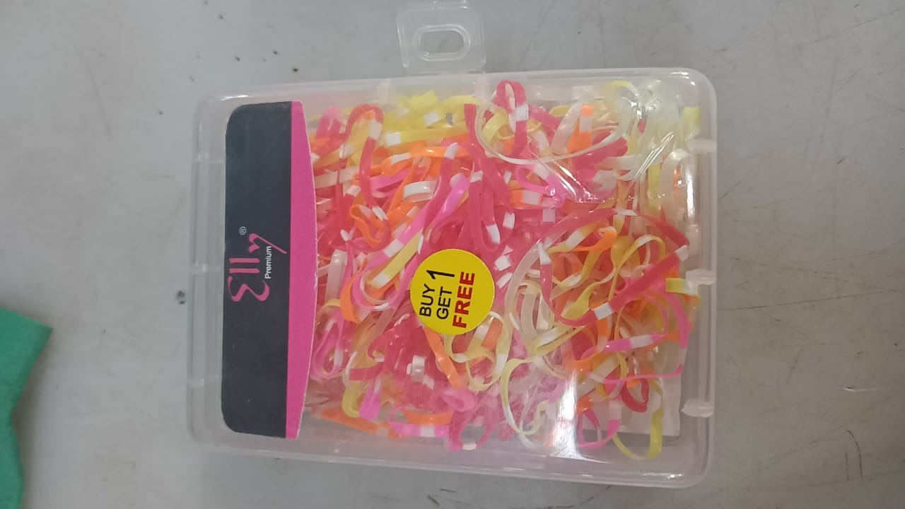 Elly Assorted Elastic Band bogo box of 175 Pieces Buy 1 Get 1 Free multicolour