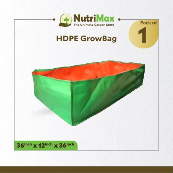 Nutrimax 200 GSM HDPE Grow Bags 36 x 36 x 12 inch Outdoor Plant Bag green