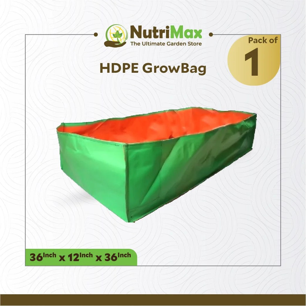 Nutrimax 200 GSM HDPE Grow Bags 36 x 36 x 12 inch Outdoor Plant Bag green