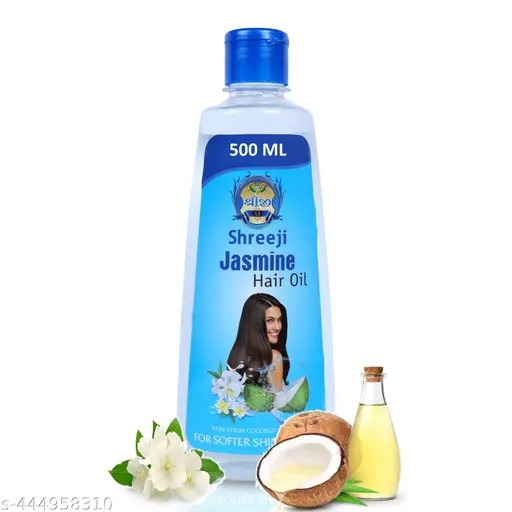 Shreeji Transform Your Hair Care Routine with Jasmine Hair Oil for Ultimate Shine pack of 500ml