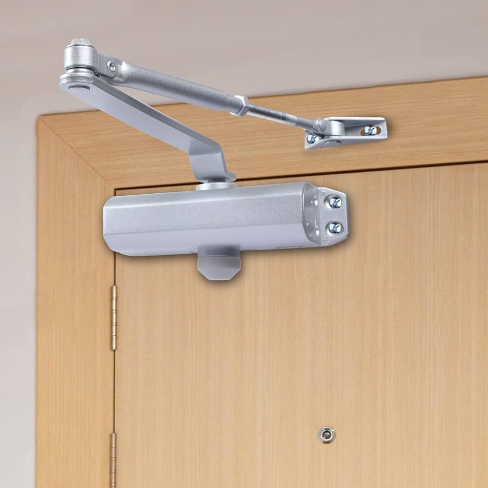 Godrej Door Closer Cerus Universal Door Closer I Sleek Silver Finish Max Door Weight 120kg Max Door Width 1250mm 180 Opening Angle Adjustable Closing Speed