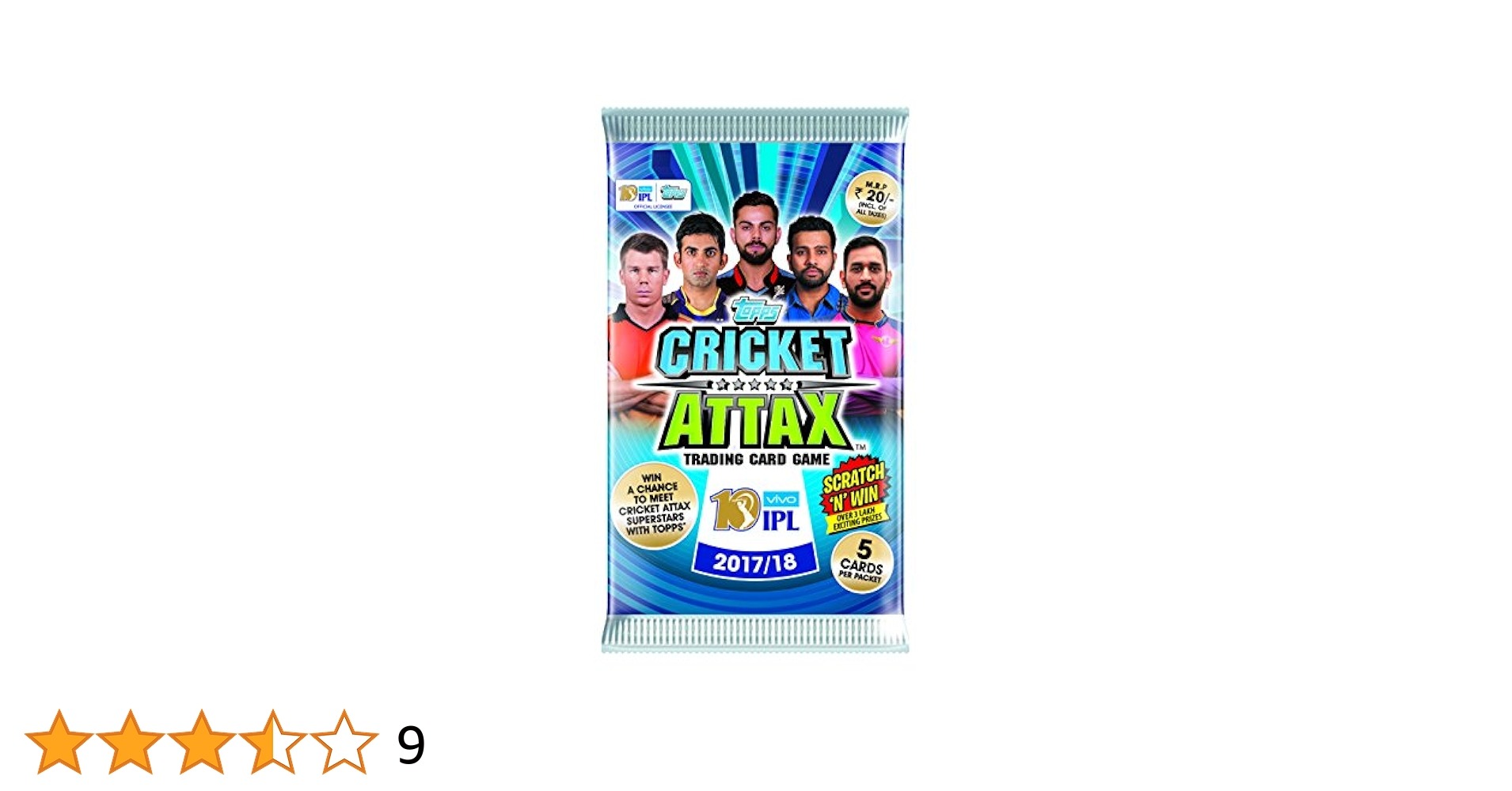 Topps Cricket Attax IPL CA 2017 5S Flow Pack Multi Color