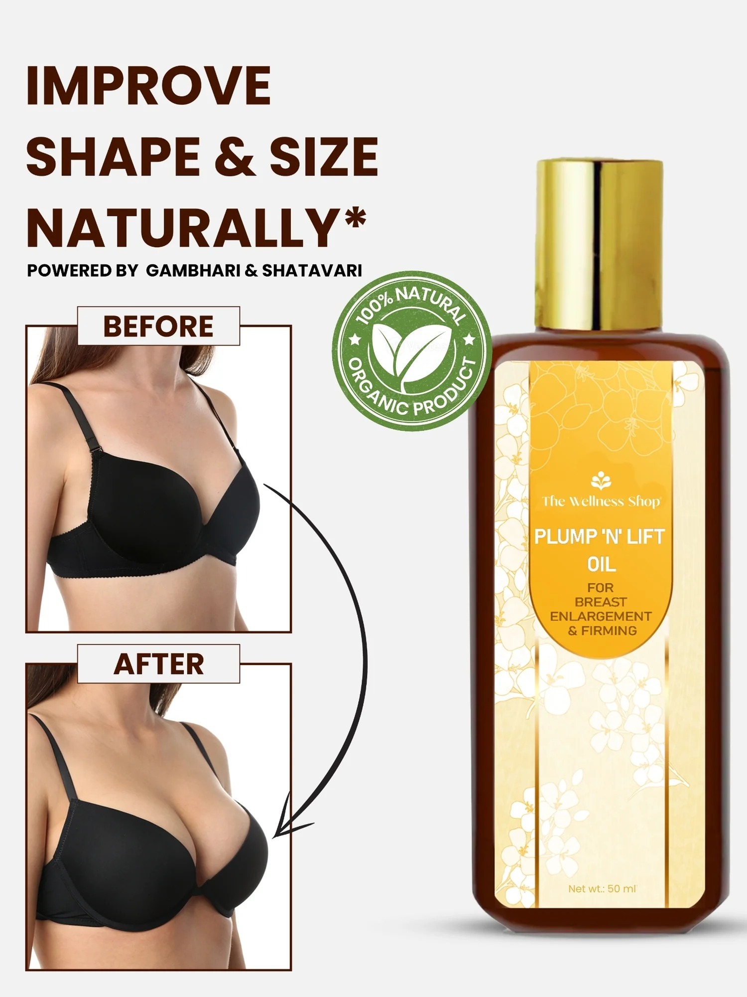 The wellness shop plump n lift oil 50 ml