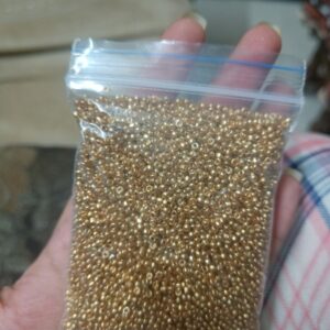 Private Lable KEVRIZ Original100 GM Seed Beads Or Sugar Beads Round Opaque GOLD