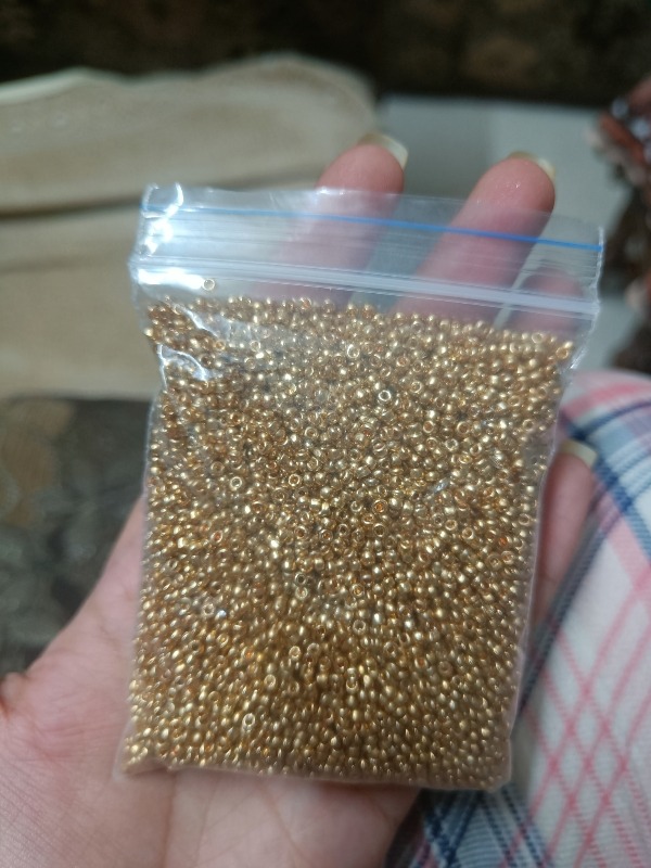 Private Lable KEVRIZ Original100 GM Seed Beads Or Sugar Beads Round Opaque GOLD