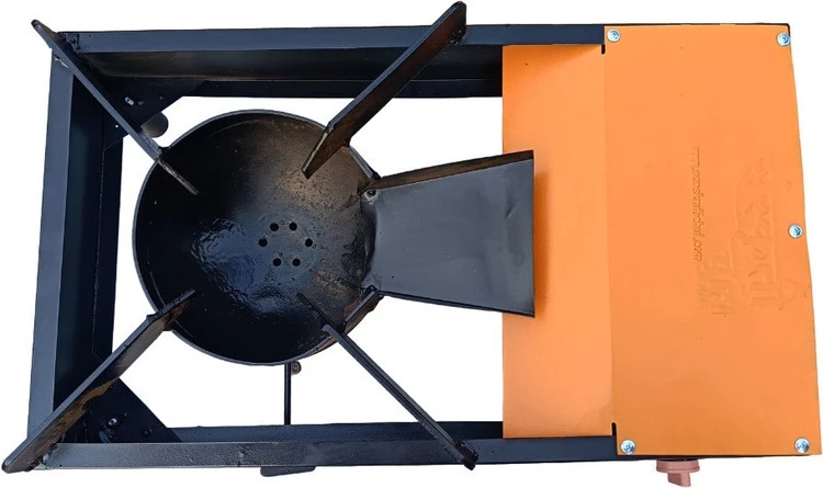 Sanskruti Chul Cooking Stove Orange Steel manual Iron Gas Stove 1 Burners