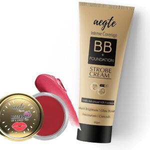 aegte Intense Coverage Bb Foundation Strobe Matte Cream Light Coverage With Spf 35 Vitamin C Fair Ivory 30g