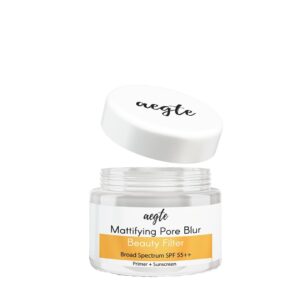 aegte Mattifying Pore Blur Beauty Filter Primer Sunscreen with SPF 55 Primer 30 g White
