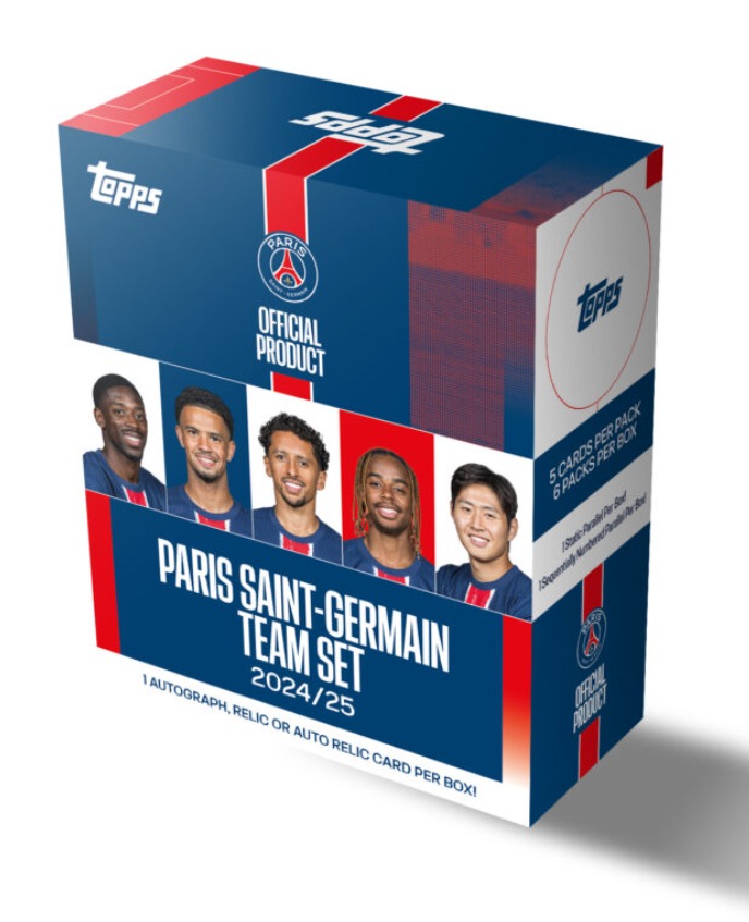 Topps 2024 2025 Team Set Soccer Box Paris Saint Germain
