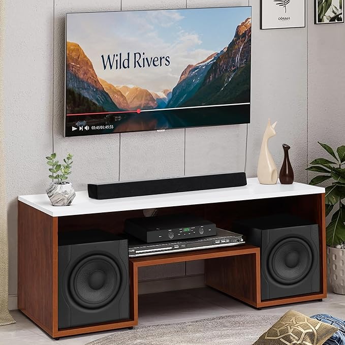 ABOUT SPACE TV Unit for Living Room Engineered Wood DIY TV Stand