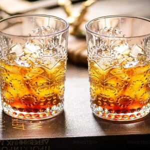 Private Label Glass Whiskey or Mixed Drink Glasses Set of 4