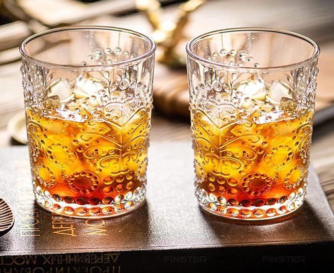 Private Label Glass Whiskey or Mixed Drink Glasses Set of 4