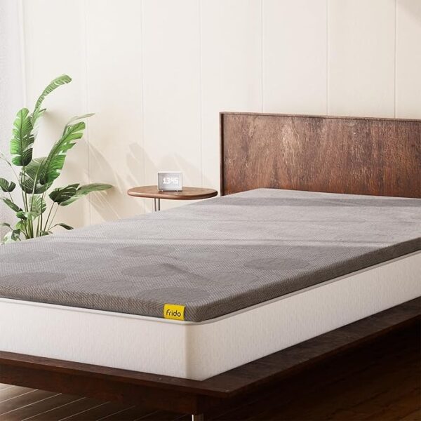 Frido Ultimate Mattress Topper with Premium Cover for Queen Size Bed Queen Size Bed Topper 75 x60 2 Padding Mattress Soft Supportive 10x Sleep Comfort