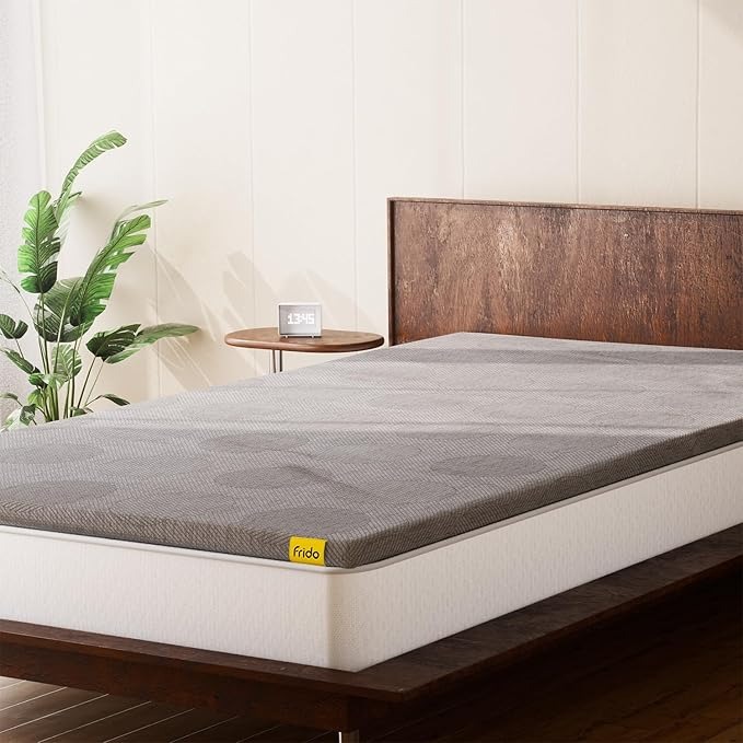 Frido Ultimate Mattress Topper with Premium Cover for Queen Size Bed Queen Size Bed Topper 75 x60 2 Padding Mattress Soft Supportive 10x Sleep Comfort