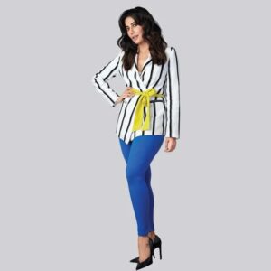 Dollar Missy Women Blue Solid Cotton Slim Fit Ankle Length Leggings free size