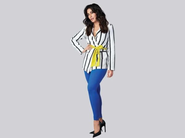 Dollar Missy Women Blue Solid Cotton Slim Fit Ankle Length Leggings free size