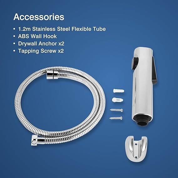 Hindware ABS Chrome Finish Health Faucet without Connection Pipe F160096CP