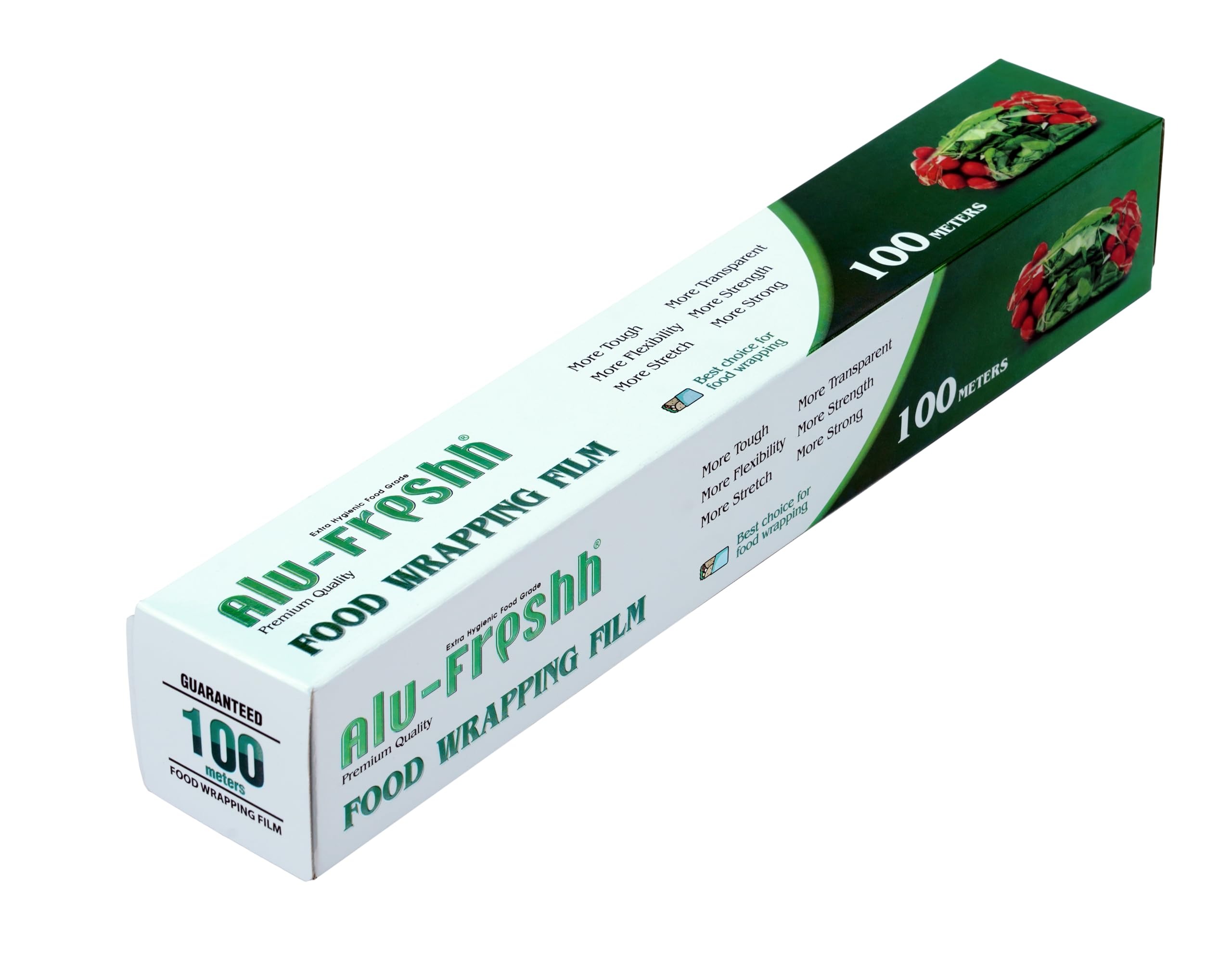 Alu Frpshh Compostable Food Wrapping Cling Film green colour 300meter