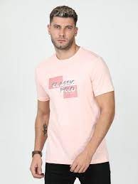 Classic Polo Mens Cotton Half Sleeve Printed Slim Fit Crew Neck Multi Color T Shirt Toy Trio 904 SF size 40 cm