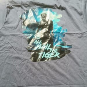 Tee Tag Grey Melange Back Print T shirt Grey Colour Size L