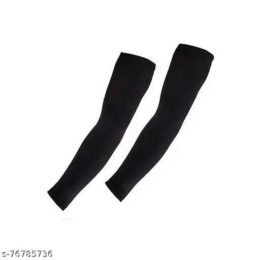 Aquax Polyester UV Protection Arm Sleeves Protect Set of 2 Black