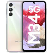 SAMSUNG Galaxy M34 5G without charger Prism Silver 128 GB 6 GB RAM