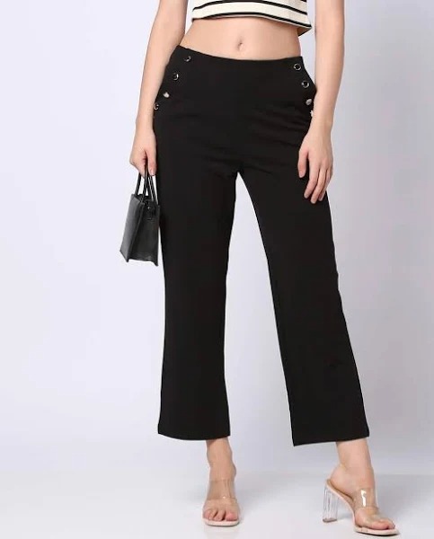 FIG Women s Regular Fit Flat Front Trousers SIZE L