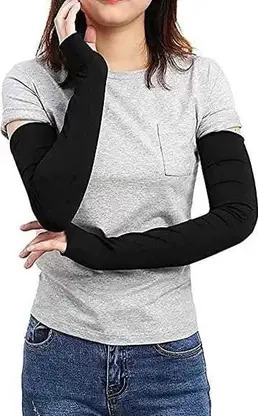 Private Lable Nylon Arm Sleeve For Men Women Free Black