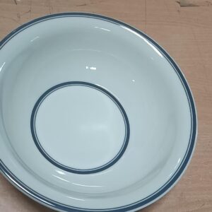 Amsar gallery bowl 8 5 inch white blue colour