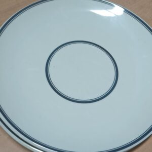 Ansar gallery round dinner plate size 12 2 white blue colour